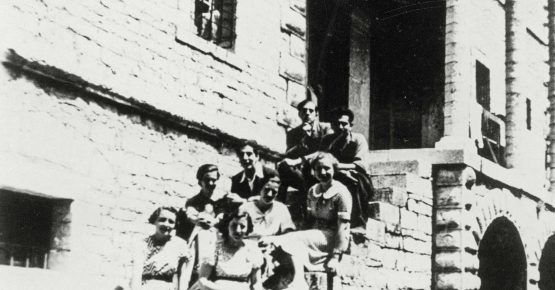 Old photo of the Family at the historic building